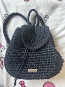 plecak handmade ze sznurka na szydełku