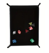 Tacka do rzucania kośćmi, składana plansza prostokątna, czarna