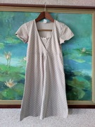 letnia dziewczęca sukienka w kropki bawełniana przewiewna rozszerzana