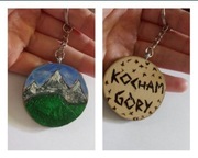 Kocham góry. Drewniany brelok do kluczy 