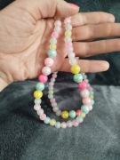 Kolorowe korale, kolia naszyjnik