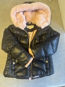 Michael Kors pikowana kurtka czarno różowa 6-7 lat