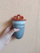 kropielnica aspersorium rosenthal na ścianę pojemnik ceramika glazura