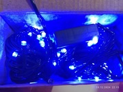 3 x oświetlenie choinkowe 100szt. LED niebieskie, możliwość łączenia 