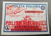 Poczta Polowa 1 Korpusu W.P. Emigracja. Stan(*).Papier szaroniebieski.