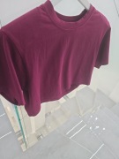 T-shirt pudełkowy Slay burgund r.S