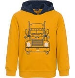 Endo Bluza z kapturem rudy nadruk ciężarówka bawełna 12-13 lat 158 cm