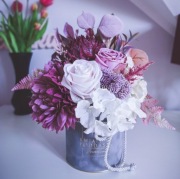 Flowerbox Szary Protea glamour Dzień Nauczyciela