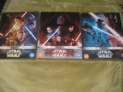 STAR WARS GWIEZDNE WOJNY TRYLOGIA VII+VIII+IX  4K BD STEELBOOK + GRATIS