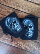 Baggy - spodnie damskie/męskie, z czaszką, czacha