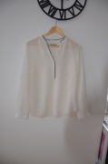 bluzka koszula 100% jedwab silk r. S  ecru