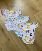 Zestaw trzech ślicznych bodziaków, r.74 (6-9m-czy)