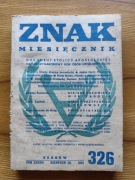 Miesięcznik ZNAK nr 326 Sierpień 1981 rok Kraków