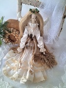 anioł stróż z zamkniętymi oczami,vintage dzień Babci