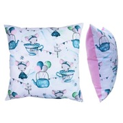 Poszewka 40x40 cm Myszki z różowymi uszkami - Bawełna