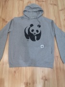 Szara Męska Bluza z Kapturem WWF Panda Nowa