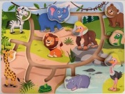 Drewniana zabawka Przekładanka Przewlekanka Zoo