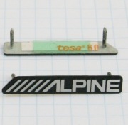 ALPINE logo aluminiowe