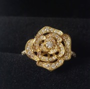 Pierścionek z Moissanitem 1,5CT Róża Srebro 925