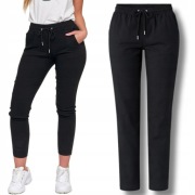 Spodnie Joggery Damskie Elastyczne z Wiązaniem Eleganckie Modne MORAJ L/XL