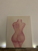 obraz na płótnie, konieta akt, handmade