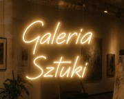 NEON GALERIA SZTUKI SZYLD LED NAPIS DOWOLNY TEKST GRAFIKA NEONOWY ZNAK