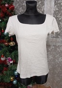 Opis! Biała bluzka bawelniana koszulka T-Shirt basic style bawełna Reserved