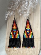 Kolczyki z japońskich koralików.