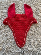 Nauszniki dla konia przedłużane czerwone full