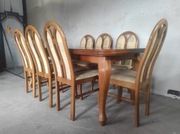 Dębowy stół Flandern 8 krzeseł 