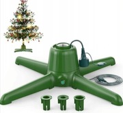 STOJAK OBROTOWY NA CHOINKĘ 360° ZIELONY ELEKTRYCZNY +4 ADAPTERY na PILOTA 