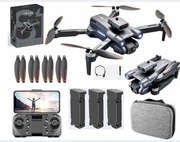 Nowy DRON S1S BEZSZCZOTKOWY KAMERY  4K UNIKANIE PRZESZKÓD ZWIS WIFI 3xAKU
