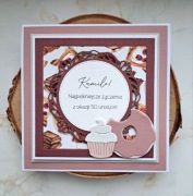 Personalizowana kartka ze słodkościami na 18, 20, 30, 40, 50, 60 urodziny