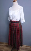 Romantyczna spódnica vintage w kratę tartan Creation Wiesinger Contanze