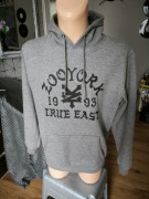 Zoo York bluza męska z kapturem M szara skate kangurka y2k