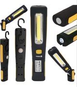 Vorel Lampa Warsztatowa Akumulatorowa COB LED Magnes Hak Latarka 2w1 5W+3W
