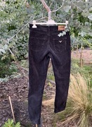 Armani Jeans vintage spodnie aksamitne lata 80' czarne