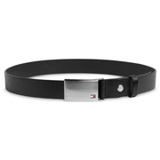TOMMY HILFIGER PASEK DO SPODNI PLAQUE BELT ADJ 3,5 CM CZARNY r.110
