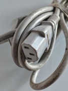 Kabel zasilający do komputera 180cm szary kątowy PC, monitora, drukarki