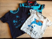 Bluzki z krótkim rękawem dla chłopca rozm 86