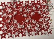 Dekoracje choinkowe 6 sztuk średnica ok 10cm Ręcznie robione na szydełku 