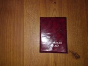 Etui Legitymacja Szkolna okładka oprawka mahoń bordo