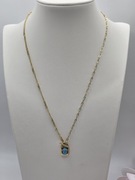 Celebrytka pozłacana z turkusem.