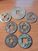 Stare chińskie i japońskie monety Keszowe i kenei