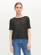 Czarna bluzka sweter Reserved L 40 ażurowy szydełkowy oversize top narzutka