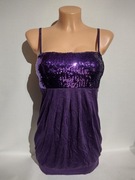 Tunika sylwestrowa bluzka cekinowa kryjąca ciążowa