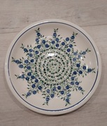 Talerz obiadowy plaski 24cm Bolesławiec  dekoracja 1208