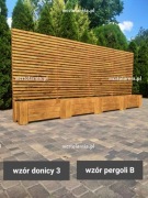 Donica z pergolą płot lamelowy donica kwietnik 