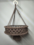 Makrama - kosz brązowy 