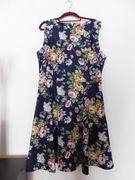 Joe Browns sukienka midi granatowa kwiaty 44